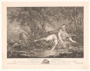 Bather Spied Upon by a Pond by Jean Daullé