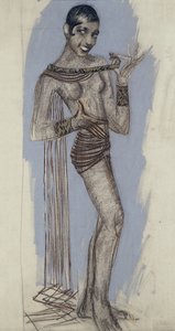 Josephine Baker - A maquette for an important lacquer panel by Jean Dunand