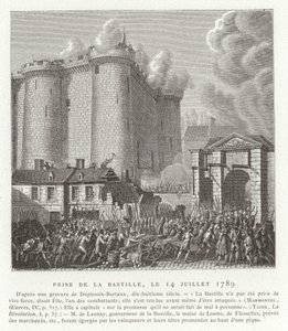 Storming of the Bastille, Paris, French Revolution, 14 July 1789 by Jean Duplessis Bertaux