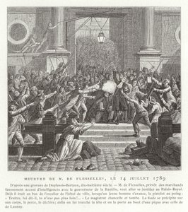 The Murder of Jacques de Flesselles, French Revolution, 14 July 1789 by Jean Duplessis Bertaux