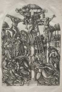 Christ on the Cross between the Two Thieves by Jean Duvet