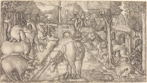 The Unicorn Purifies the Water with Its Horn by Jean Duvet