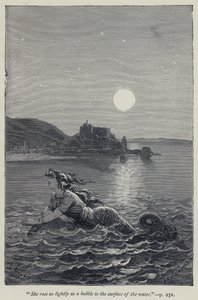 She rose as lightly as a bubble to the surface of the water