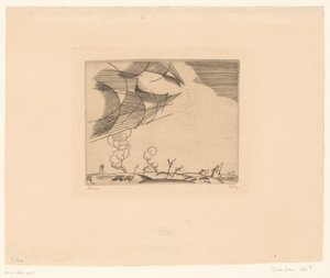 Landscape with Smoke Plumes by Jean Emile Laboureur (signed by artist)