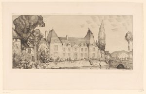 View of a Castle by the Water by Jean Emile Laboureur (signed by artist)
