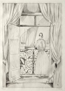 The Balcony over the Sea by Jean Emile Laboureur