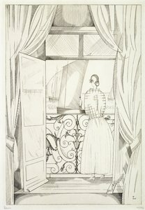 The Balcony over the Sea by Jean Emile Laboureur