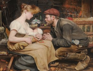 Parental Happiness. 1903 by Jean Eugene Buland