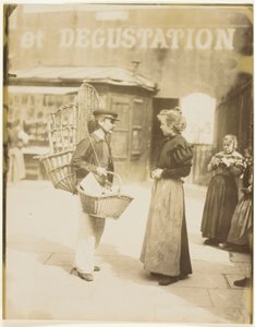Basket Seller by Jean Eugène Auguste Atget