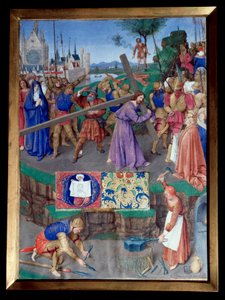 Portage de croix. Miniature taken from The Book of Hours of Etienne Chevalier by Jean Fouquet by Jean Fouquet