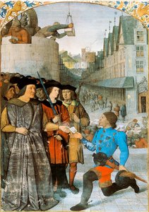 Viscount of Rochechouart Receiving a Royal Messenger by Jean Fouquet