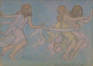 Children at Play, 1915 by Jean Francis Auburtin