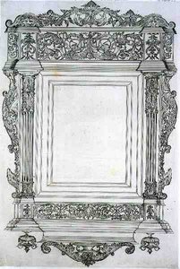 Carved Wooden Mirror Frame, from Art and Industry
