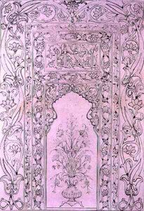 Tile Panel from the Blue Mosque, in Tabriz, Persia, from 