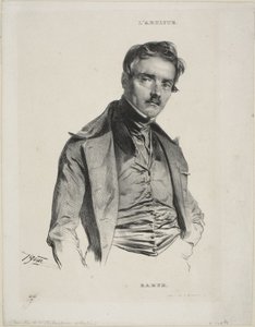 Portrait of the Sculptor Antoine-Louis Barye by Jean Francois Gigoux