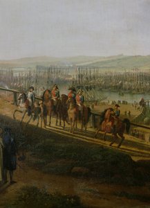 Napoleon Bonaparte (1769-1821) Visiting the Camp at Boulogne in July 1804 (detail) by Jean Francois Hue