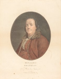 Benjamin Franklin by Jean Francois Janinet, Joseph Siffred Duplessis