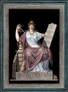 Equality - engraving by Jean Francois Janinet - Allegory of Equality holding the Declaration of Human Rights. 1793 by Jean Francois Janinet