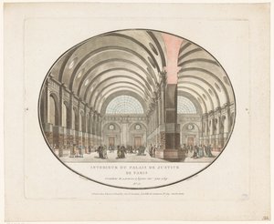 Interior of the Palace of Justice in Paris