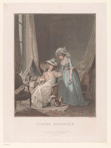 Bedroom with Two Women at a Dressing Table