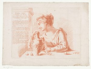 Title Print with Woman and Jug (Compositions with Parts of the Human Body)