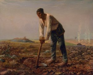 Man with a Hoe. 1860-1862 by Jean Francois Millet