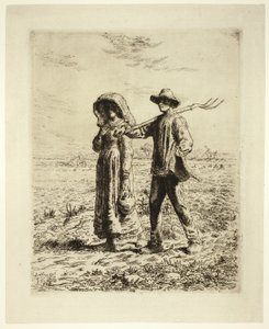 Peasants Going to Work by Jean Francois Millet