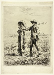 Peasants Going to Work by Jean Francois Millet