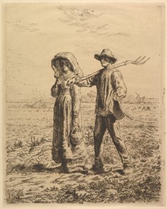 Peasants Going to Work by Jean Francois Millet