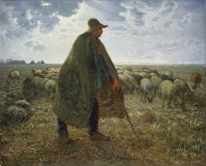 Shepherd Tending His Flock
