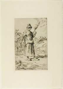 The Spinner by Jean-Francois Millet