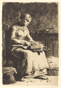 The Wool Carder by Jean Francois Millet