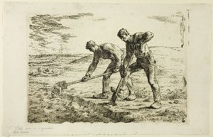 Two Men Digging by Jean Francois Millet