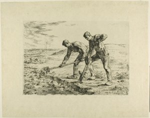 Two Men Digging by Jean Francois Millet
