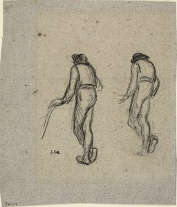 Two Sketches of a Peasant, Seen from Behind by Jean Francois Millet