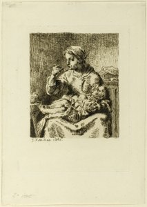 Woman Feeding Her Child