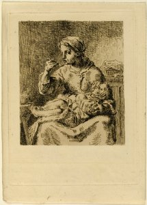 Woman Feeding Her Child