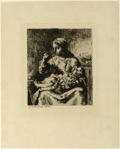 Woman Feeding Her Child