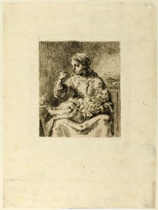 Woman Feeding Her Child