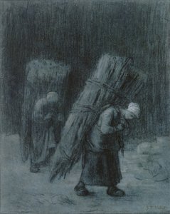 Women Carrying Twigs by Jean Francois Millet
