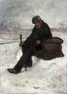 A Philosopher, Cheminot in the Snow by Jean Francois Raffaelli