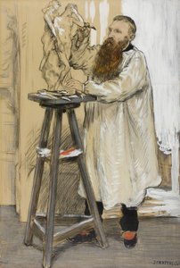Portrait of the Sculptor Auguste Rodin in his Studio