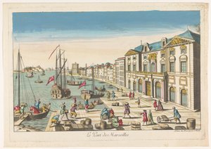 View of the Town Hall and Harbor in Marseille