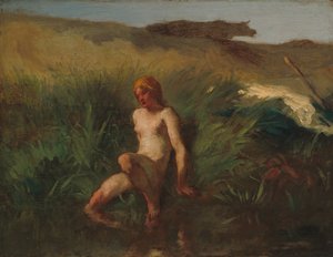 The Bather by Jean Francois Millet