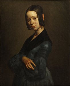 Portrait of Pauline Ono in Blue by Jean-Francois Millet
