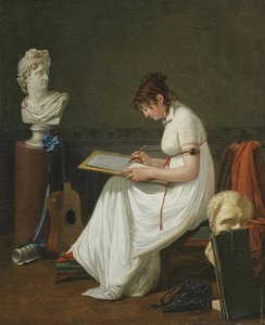 Portrait of a Young Woman Drawing the Head of Apollo
