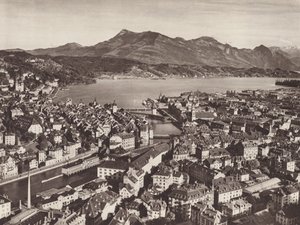 Switzerland: Lucerne, from the Gutsch, Looking Towards the Lake and the Rigi by Jean Gaberell