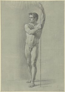Standing Male Nude with a Stick
