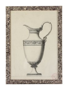 Design for a ewer with a Grecian mask handle by Jean Guillaume Moitte