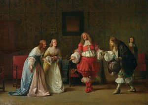 Mascarille Presenting Jodelet to Cathos and Madelon, 1865 by Jean Hegesippe Vetter